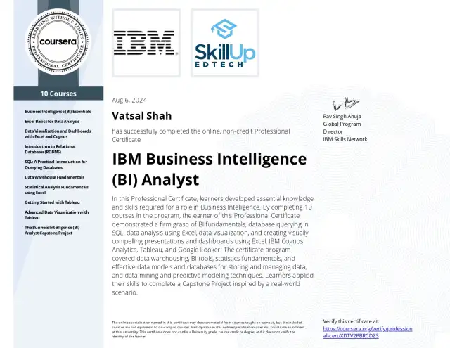 IBM Business Intelligence (BI) Analyst