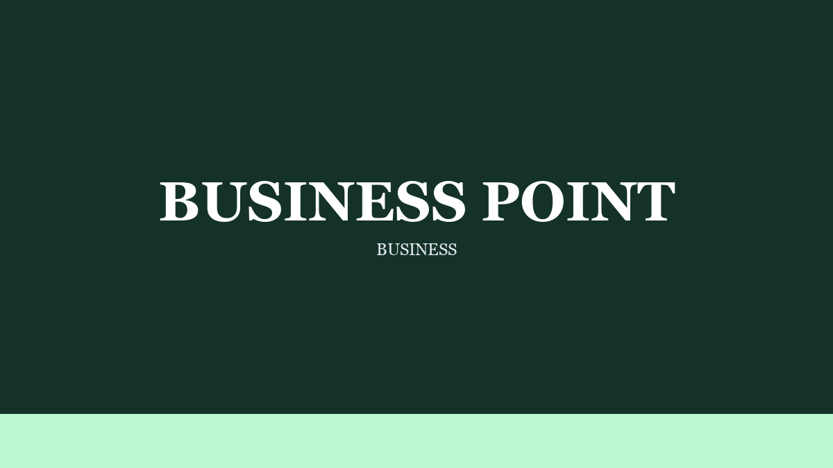 Business Point on a Business Result, Not a Technology Trial