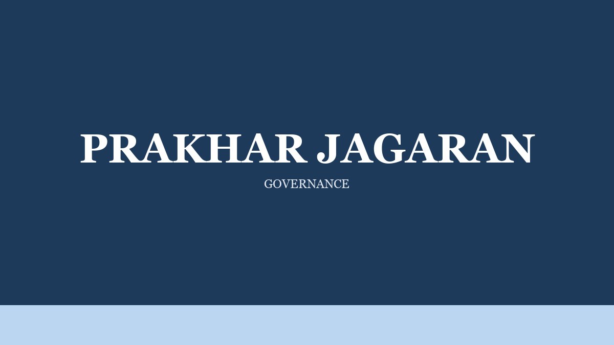 Prakhar Jagaran on Governance Before the System Scales