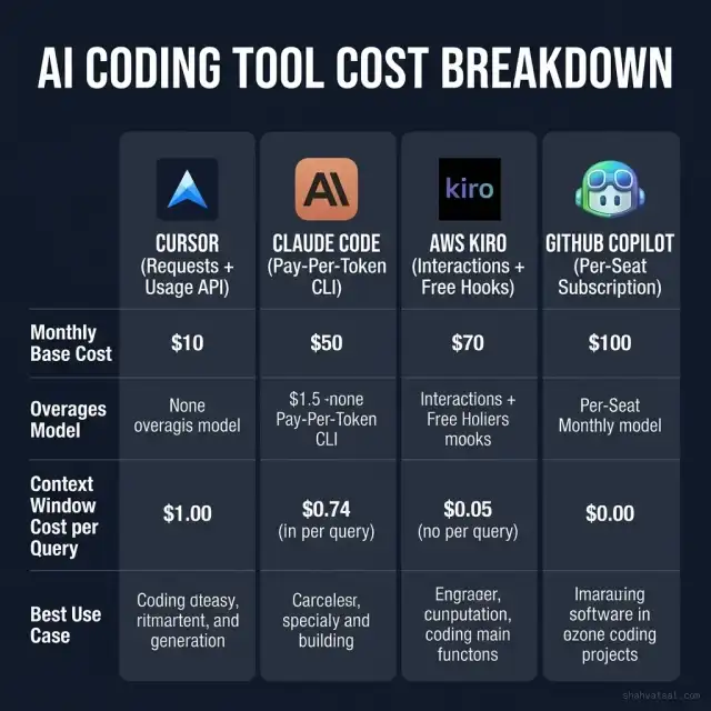 AI Coding Tools Pricing and Cost Breakdown Comparison Matrix