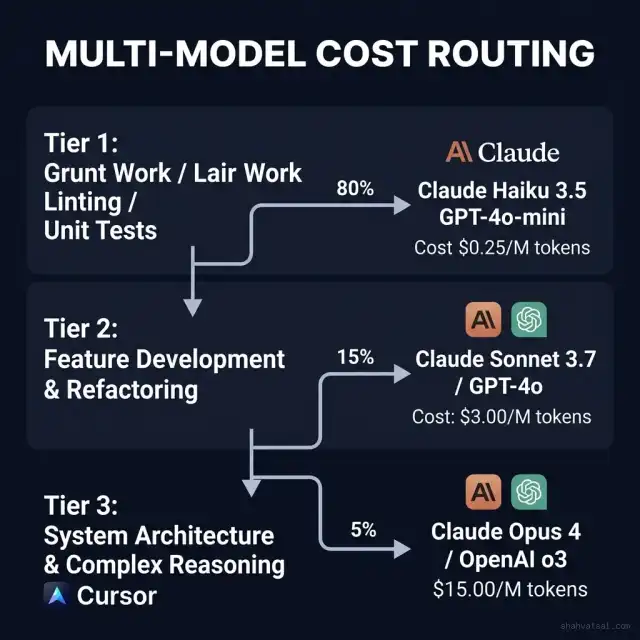Multi-Model Cost Routing Decision Waterfall