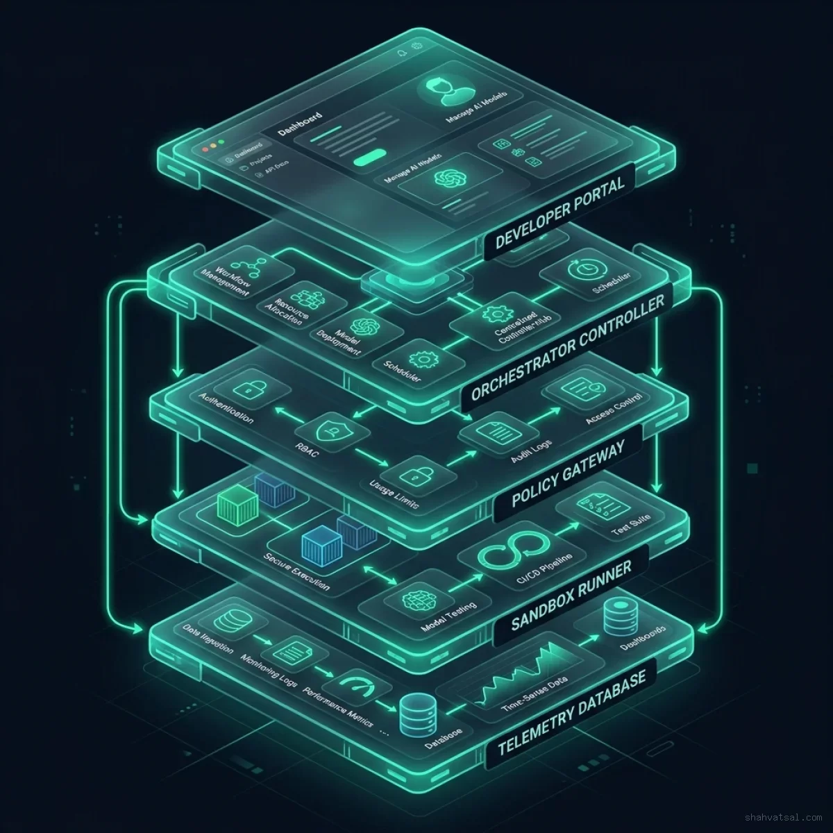 Five-Layer System Architecture Diagram