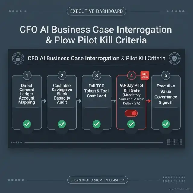 CFO AI Business Case Interrogation and Pilot Kill Criteria