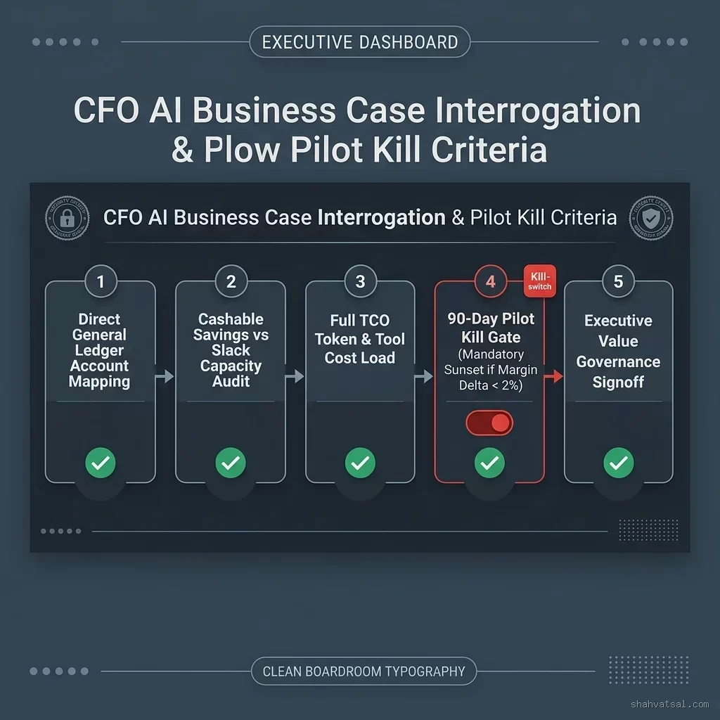 CFO AI Business Case Interrogation and Pilot Kill Criteria