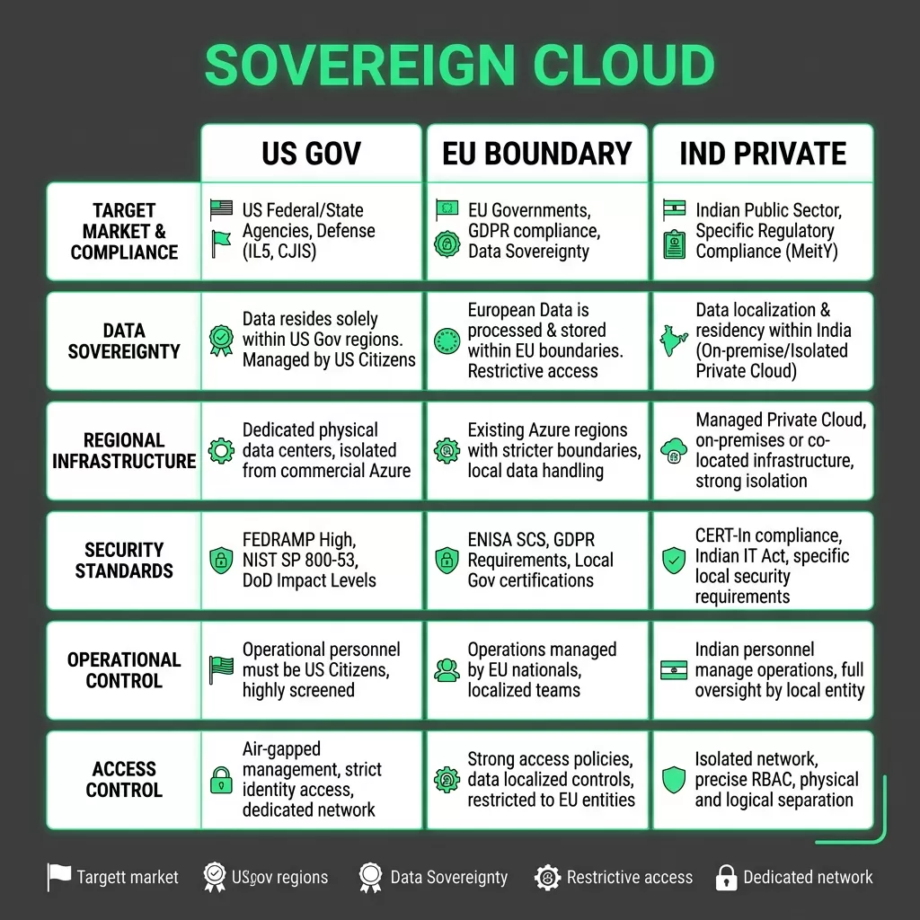 Sovereign Cloud Deployment Matrix