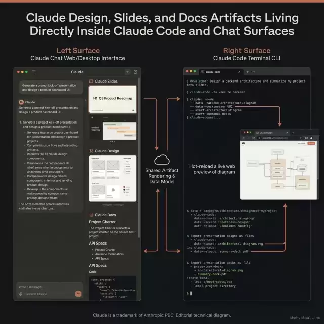 Claude Design, Slides, and Docs Artifacts Living Directly Inside Claude Code and Chat Surfaces