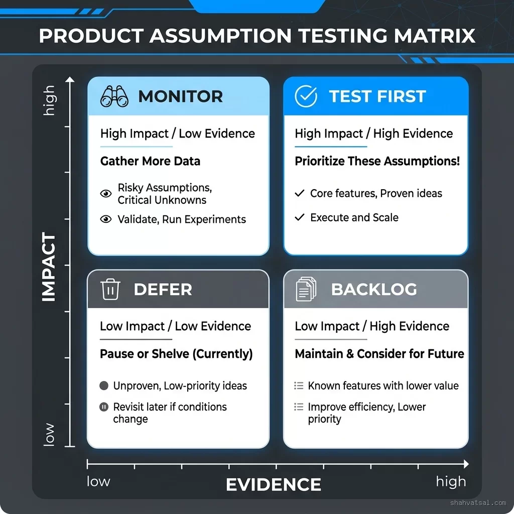 Assumption Testing Matrix Quadrant