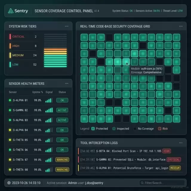 Sensor Coverage Grid Mockup