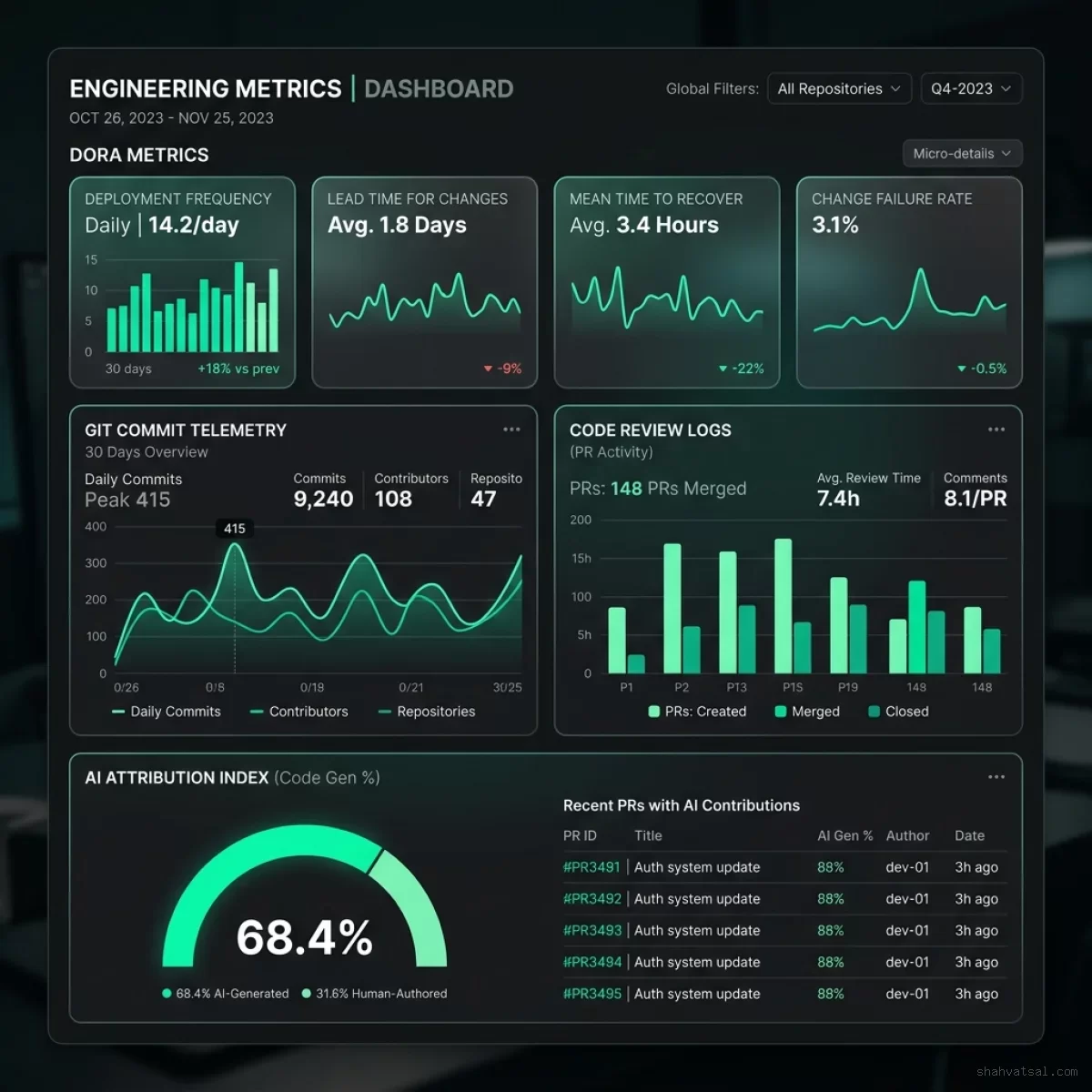 Executive Telemetry Dashboard Mock