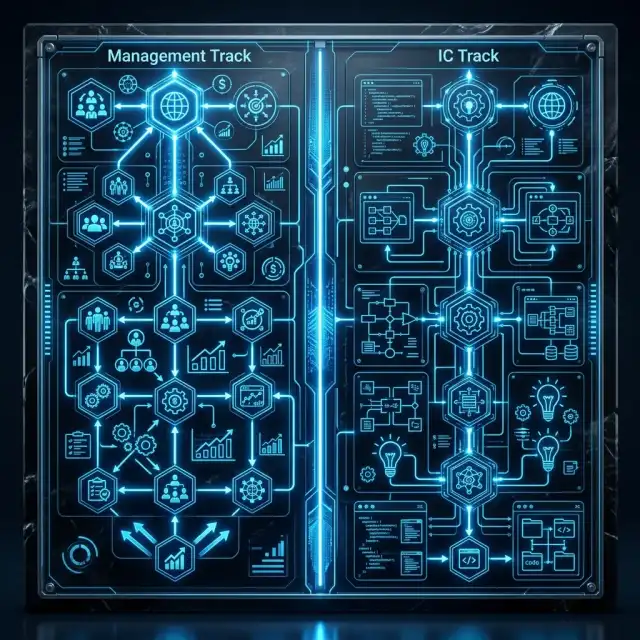 Engineering Leadership vs. Management --" 2D Matrix of Management vs. IC tracks in the agentic era