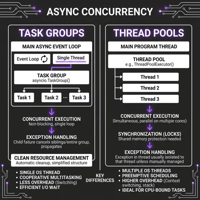 asyncio Task Groups Model