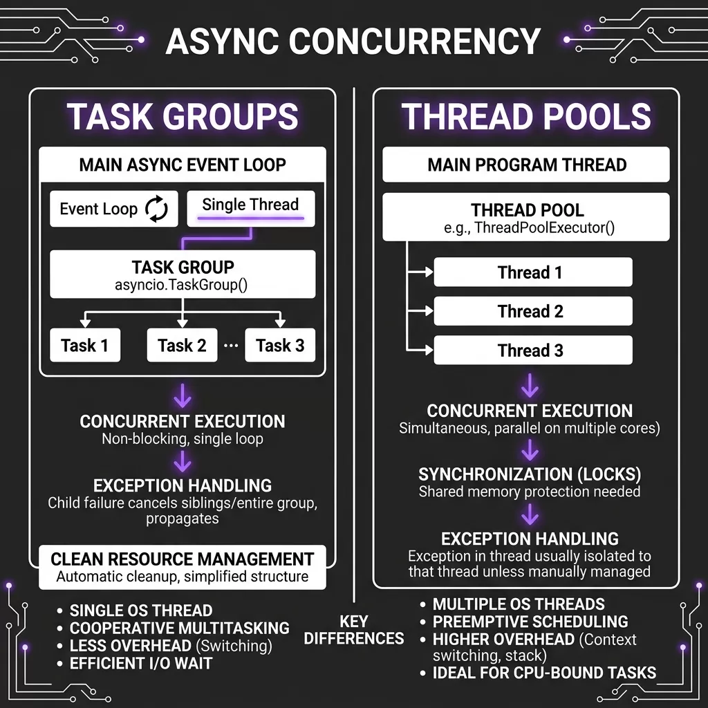 asyncio Task Groups Model