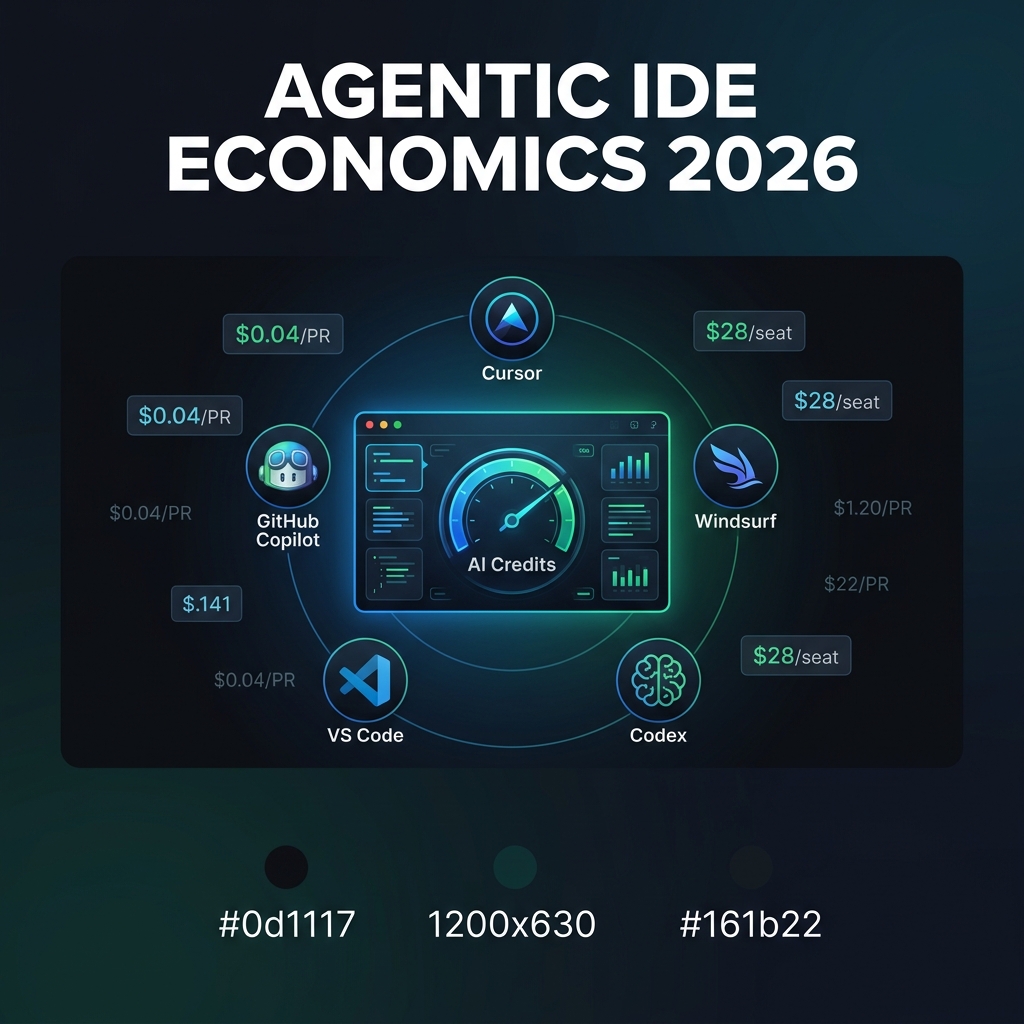 Agentic IDE Economics 2026 — GitHub Copilot AI Credits dashboard