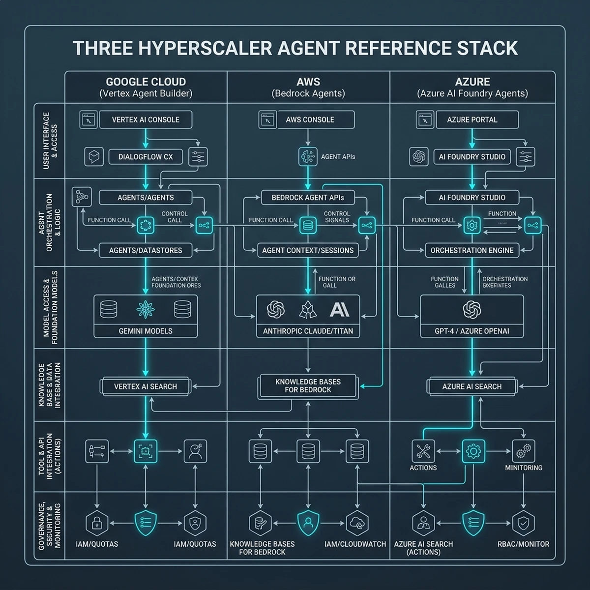 Three Hyperscaler Agent Reference Stack