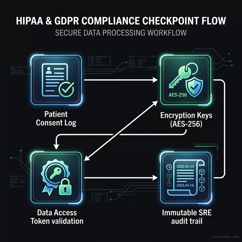 HIPAA and GDPR Compliance Checkpoint Flow