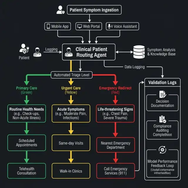 Clinical Patient Routing Agent Flowchart