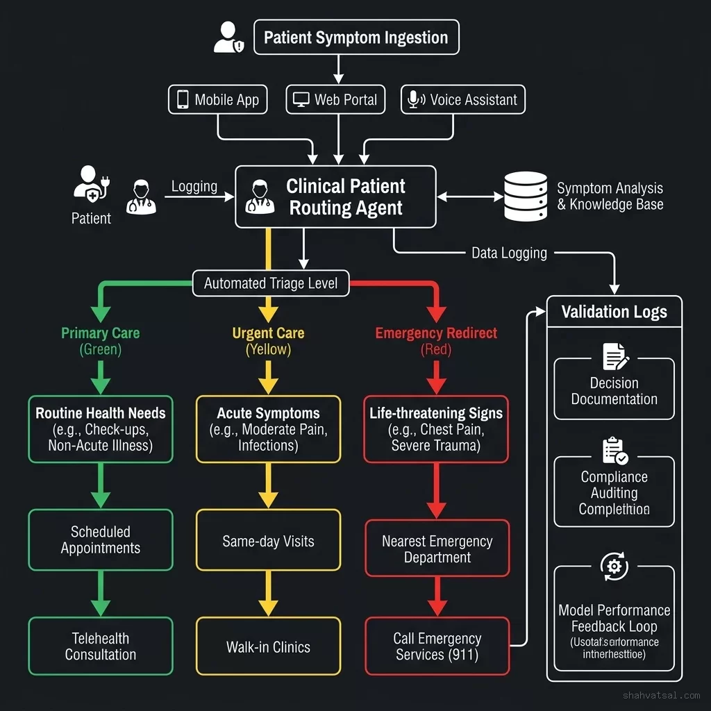 Clinical Patient Routing Agent Flowchart