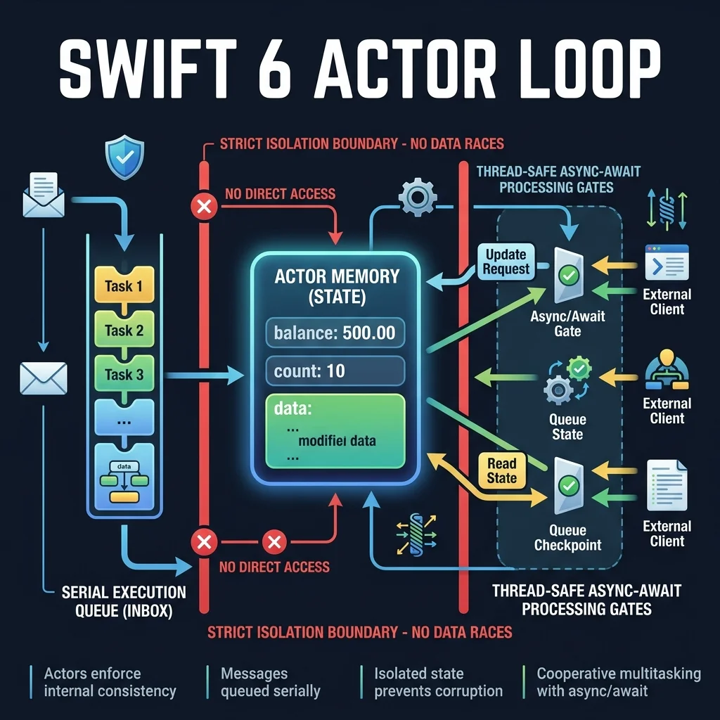 Swift 6 Actor Agent Loop