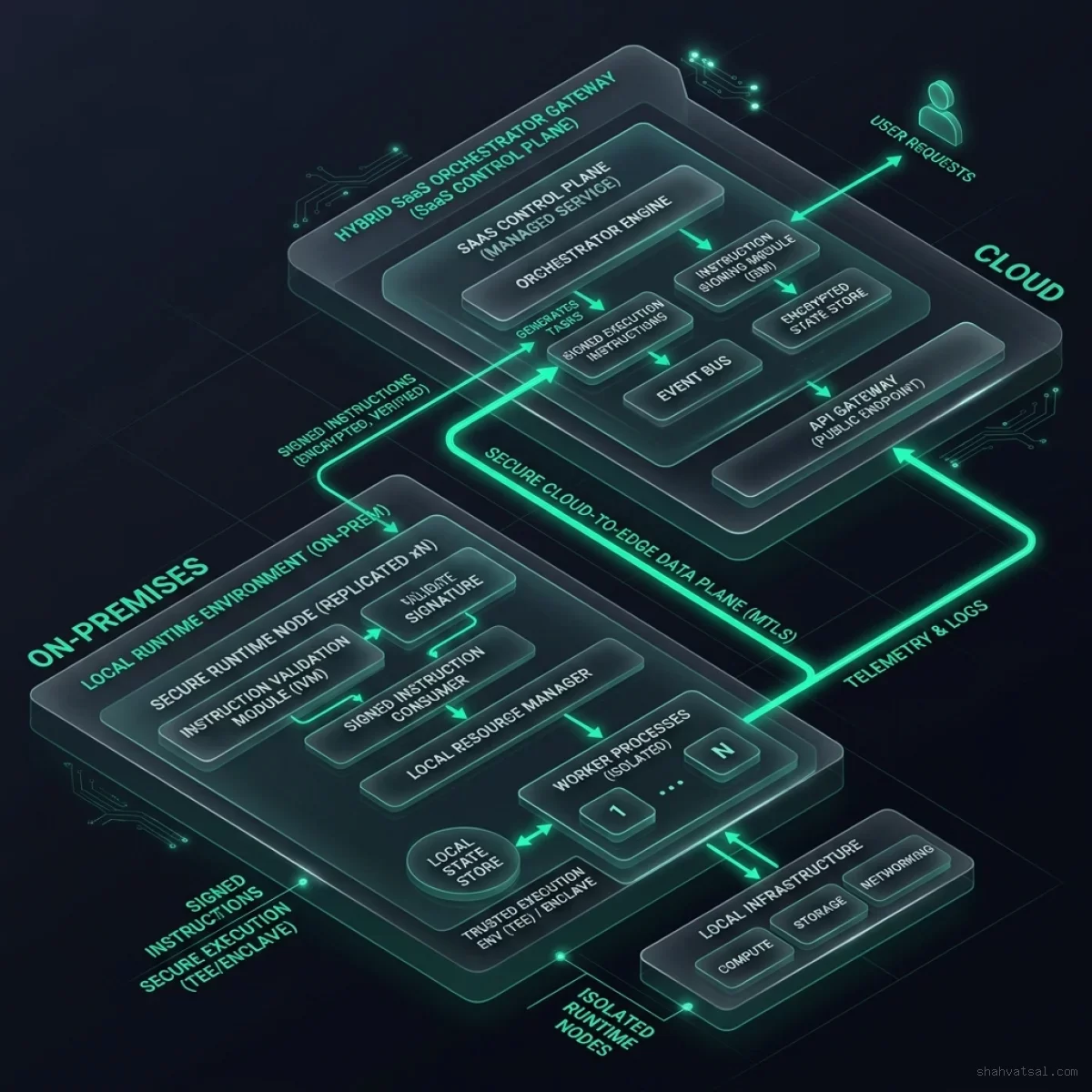 Hybrid Agent Harness Architecture Diagram