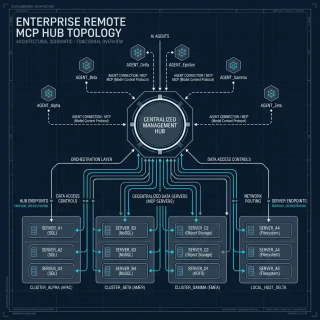 Technical Architecture: The Enterprise Remote MCP Hub Topology