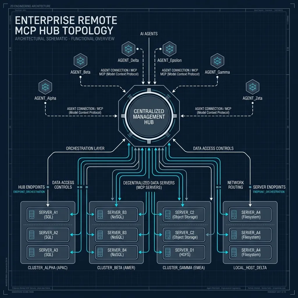 Technical Architecture: The Enterprise Remote MCP Hub Topology