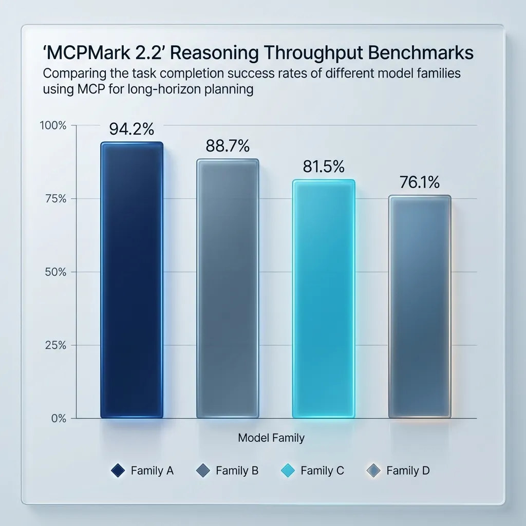 Technical Diagram: MCPMark 2.2 Reasoning Throughput Benchmarks
