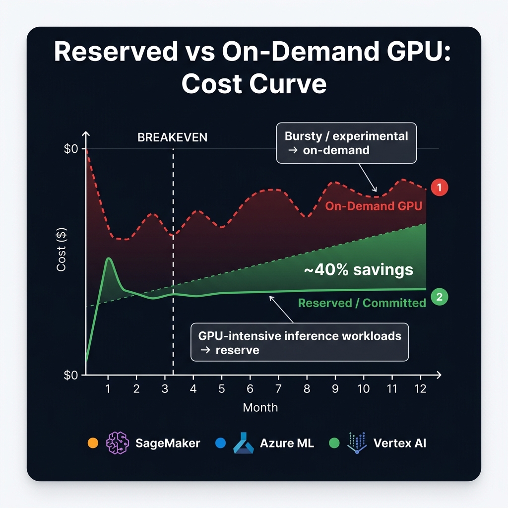 Reserved vs On-Demand GPU Cost Curve