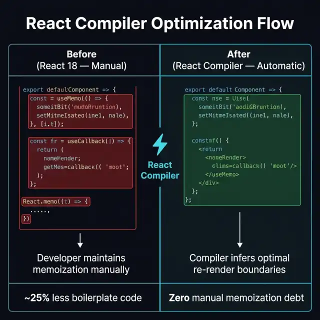 React Compiler Optimization Flow — Before vs After