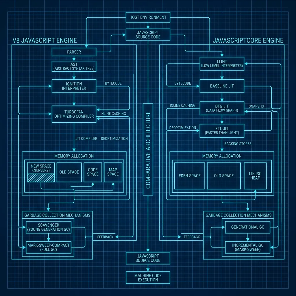 Node.js vs Deno Bun 2026 --" Technical blueprint of the V8 JavaScript compiler Engine structure