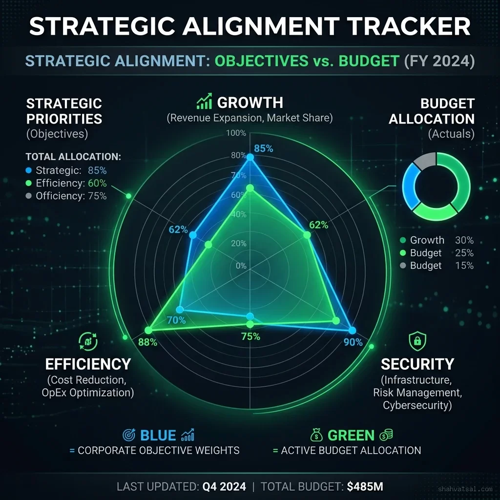 Strategic Goal Alignment Tracker Visual Chart