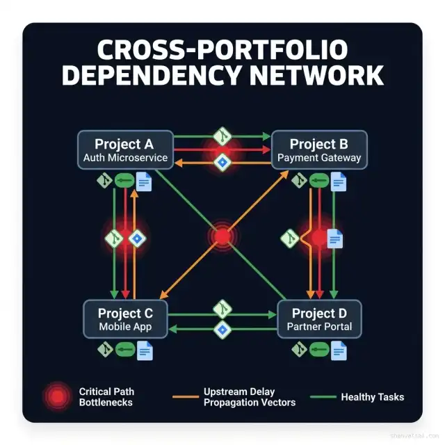 Cross-Portfolio Dependency Network Graph