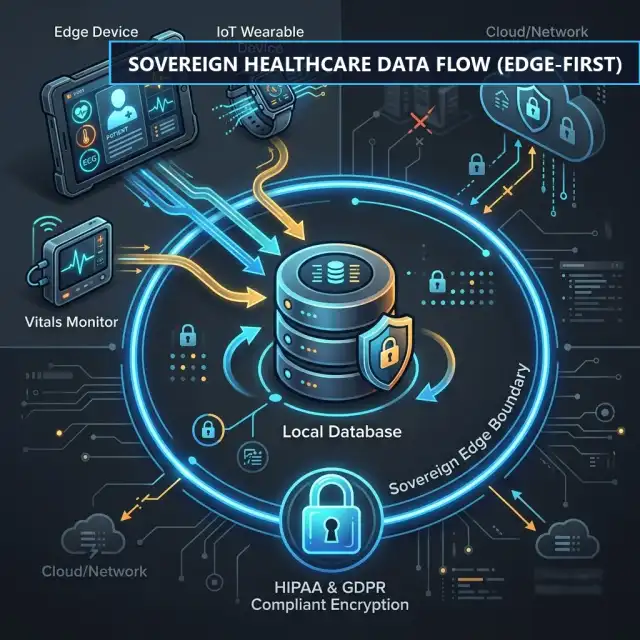 The Sovereign Healthcare Data Flow (Edge-First)