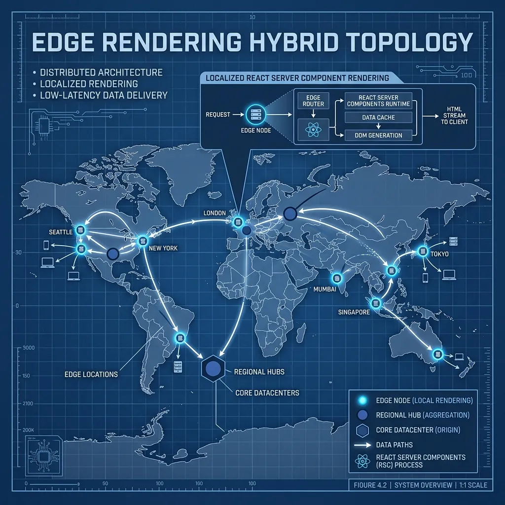 Topology Map: Sovereign Edge Hybrid Rendering & Global Node Distribution