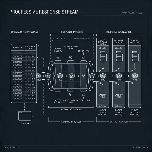 Industrial Process Mapping: Progressive Response Streaming & Suspense Boundaries