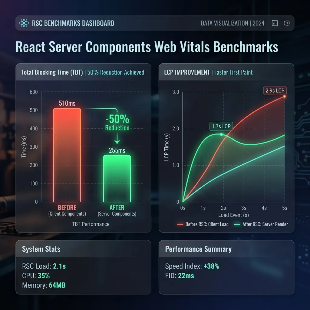 Industrial Benchmarks: RSC Web Vitals Recovery (50% reduction in TBT and LCP)