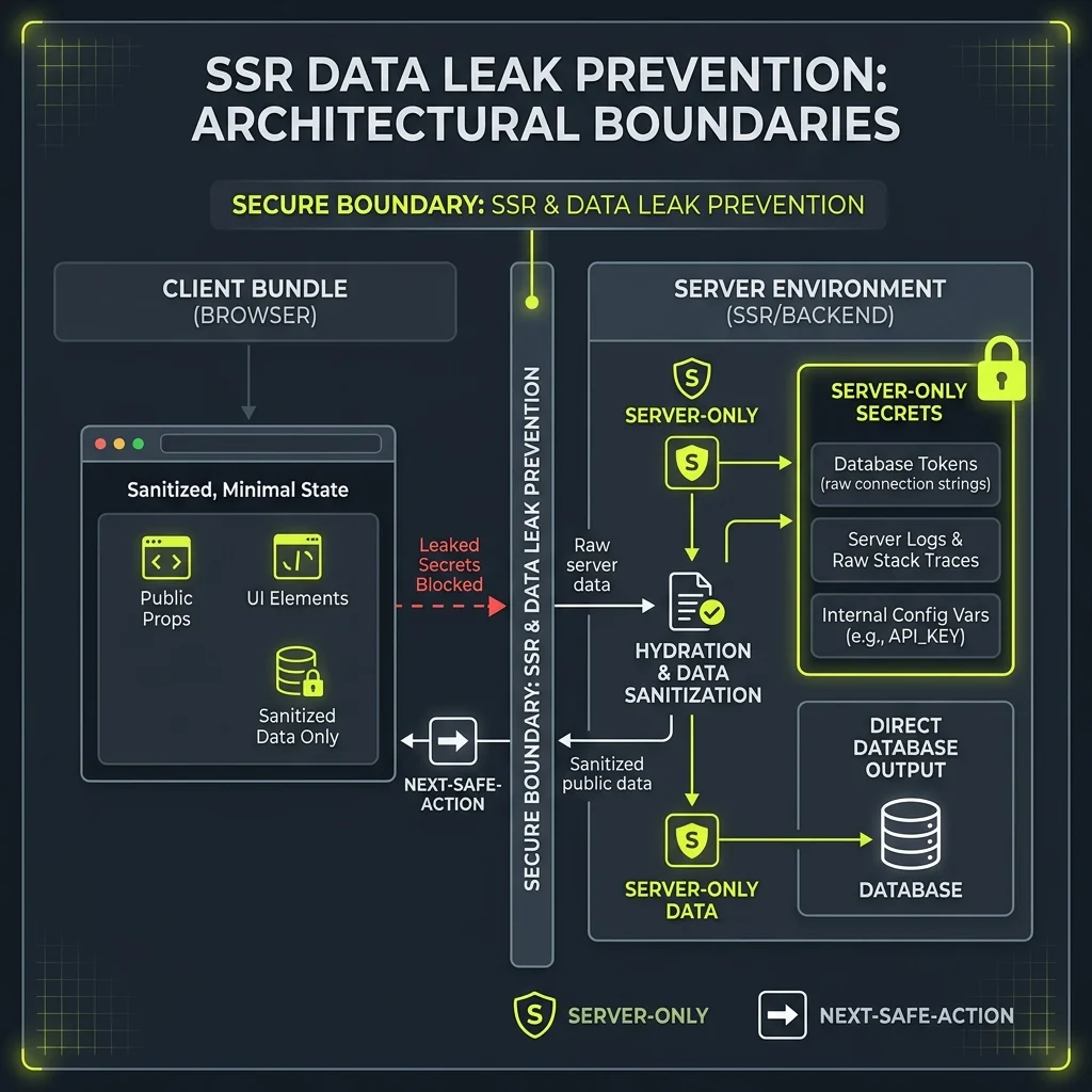 SSR Data Leak Prevention Boundaries
