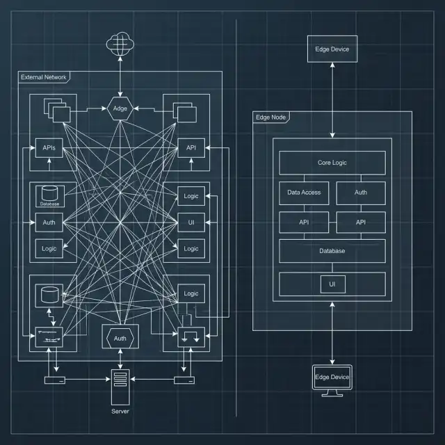 The Death of Legacy Microservices --" 2D Architectural comparison: Distributed Mesh vs. Unified Edge Worker