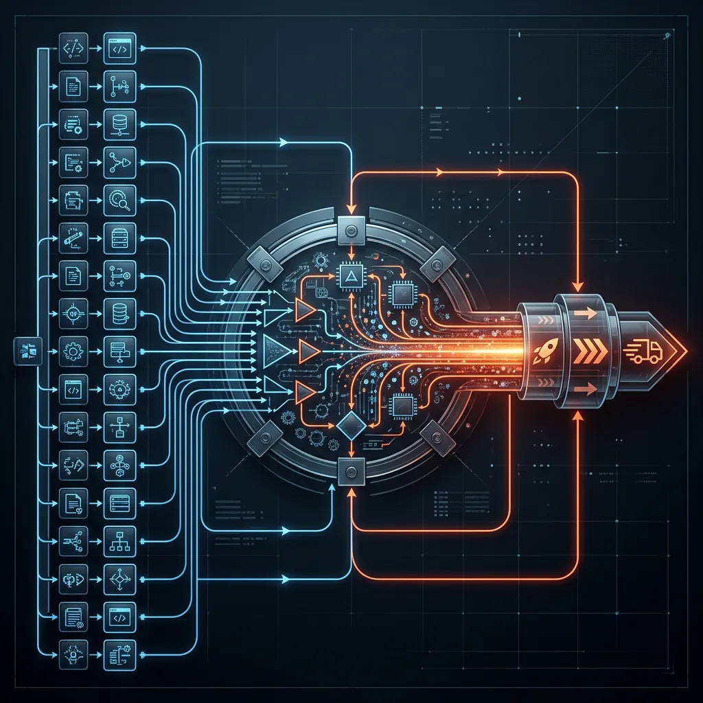 The Death of Legacy Microservices --" 2D Logic flow for the consolidation of multiple deployment pipelines into a single high-velocity stream