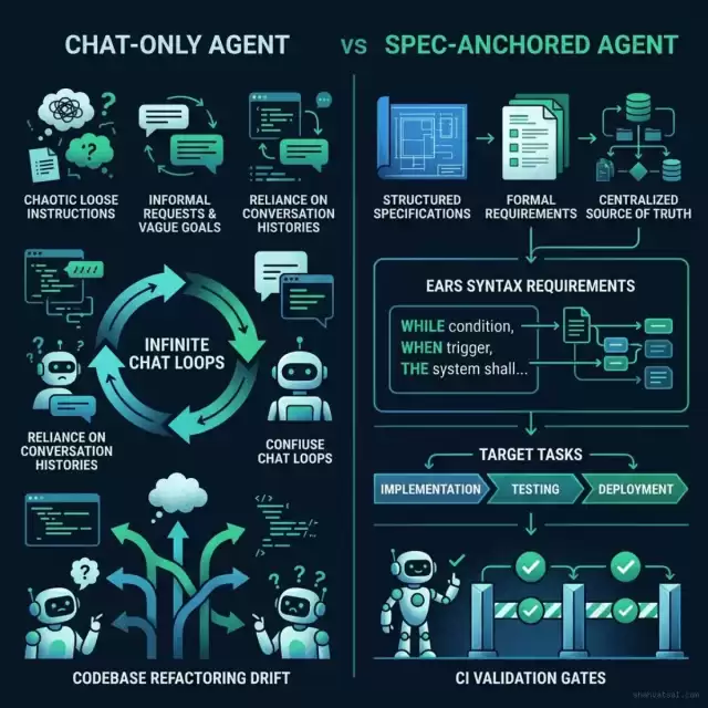 Chat-only vs Spec-anchored Agents