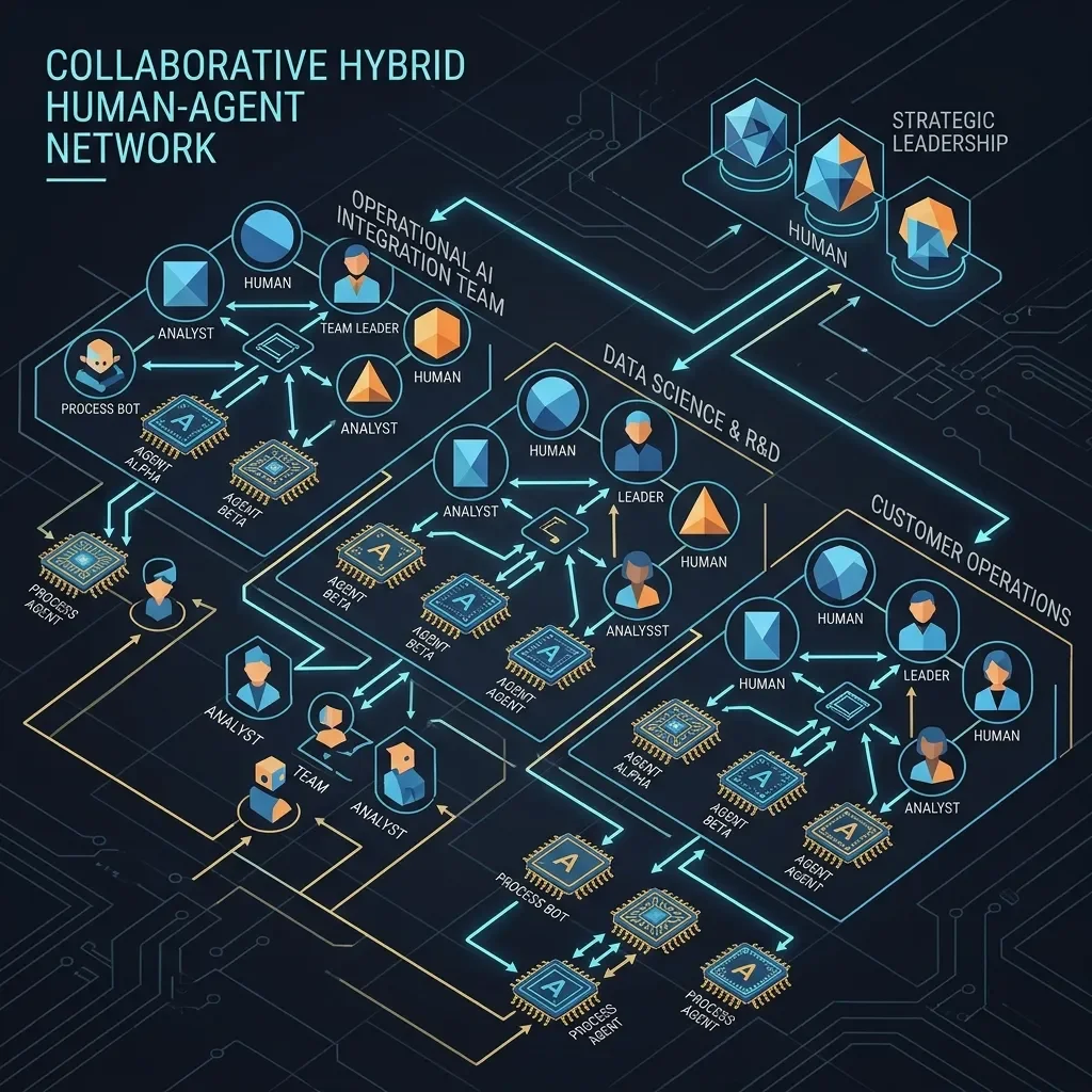 Collaborative Hybrid Human-Agent Org Chart