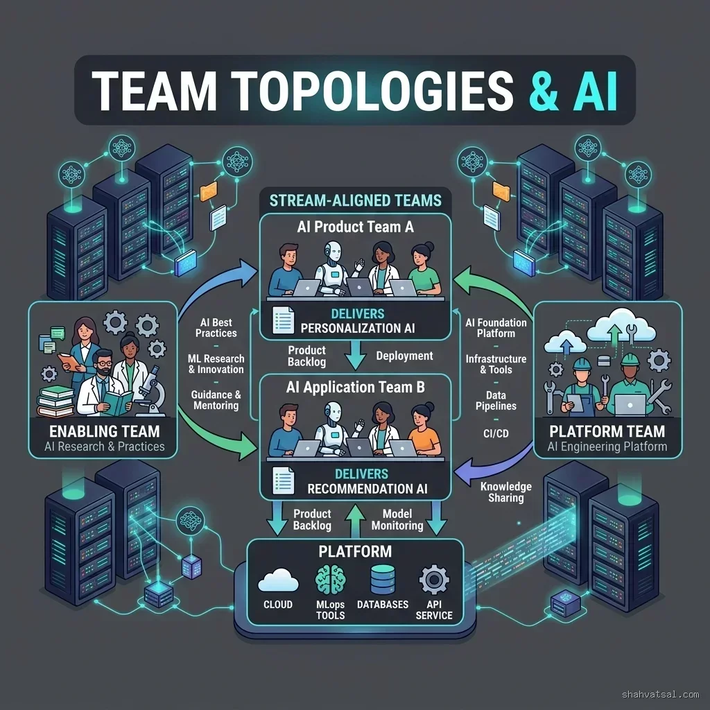 AI and Stream-Aligned Team Topologies mapping diagram