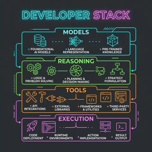 The Agentic Developer Stack Layers — Architecture — 2026