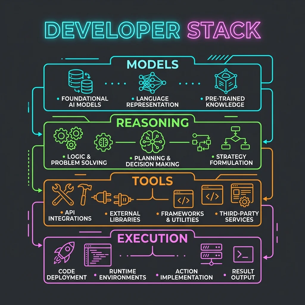 The Agentic Developer Stack Layers — Architecture — 2026