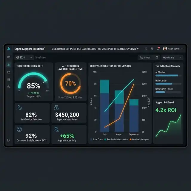 Autonomous AI Deflection Dashboard