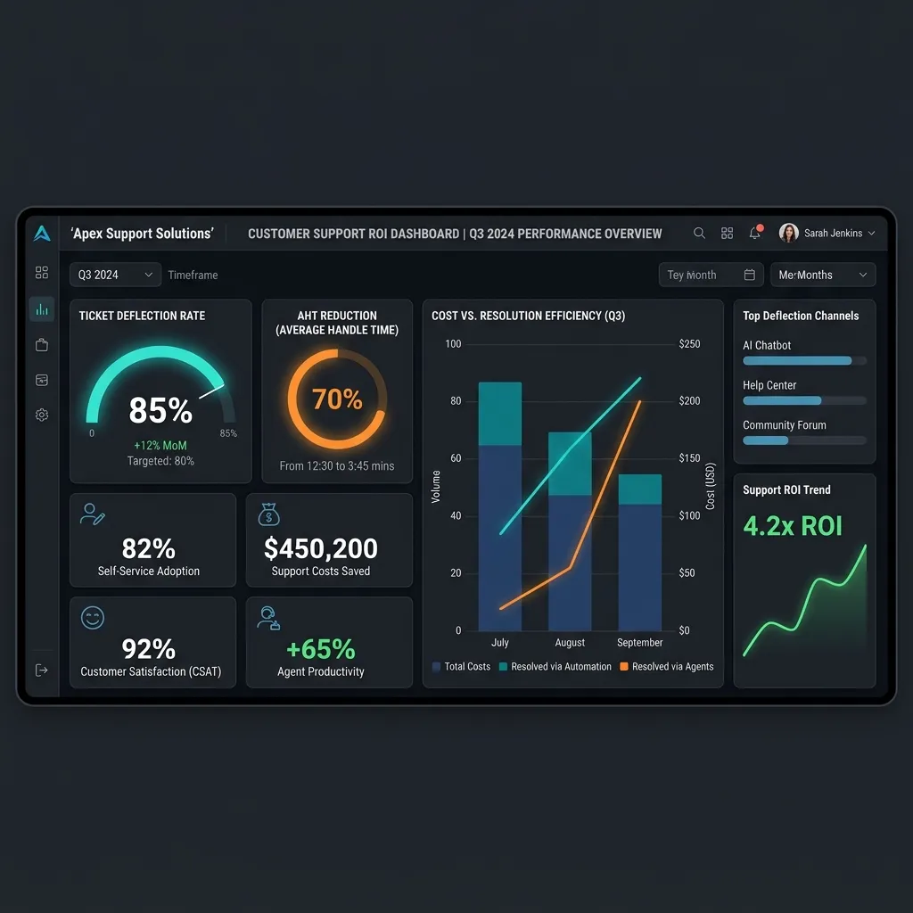 Autonomous AI Deflection Dashboard