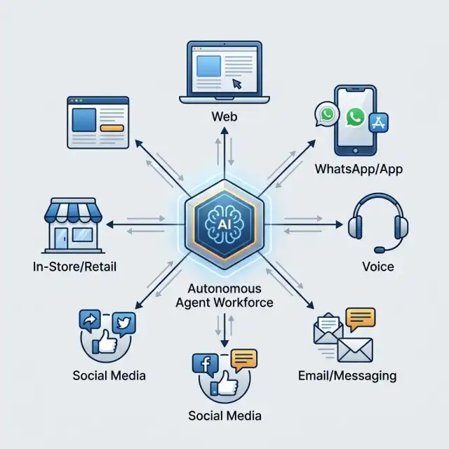 Universal Agentic Omni-channel Workforce
