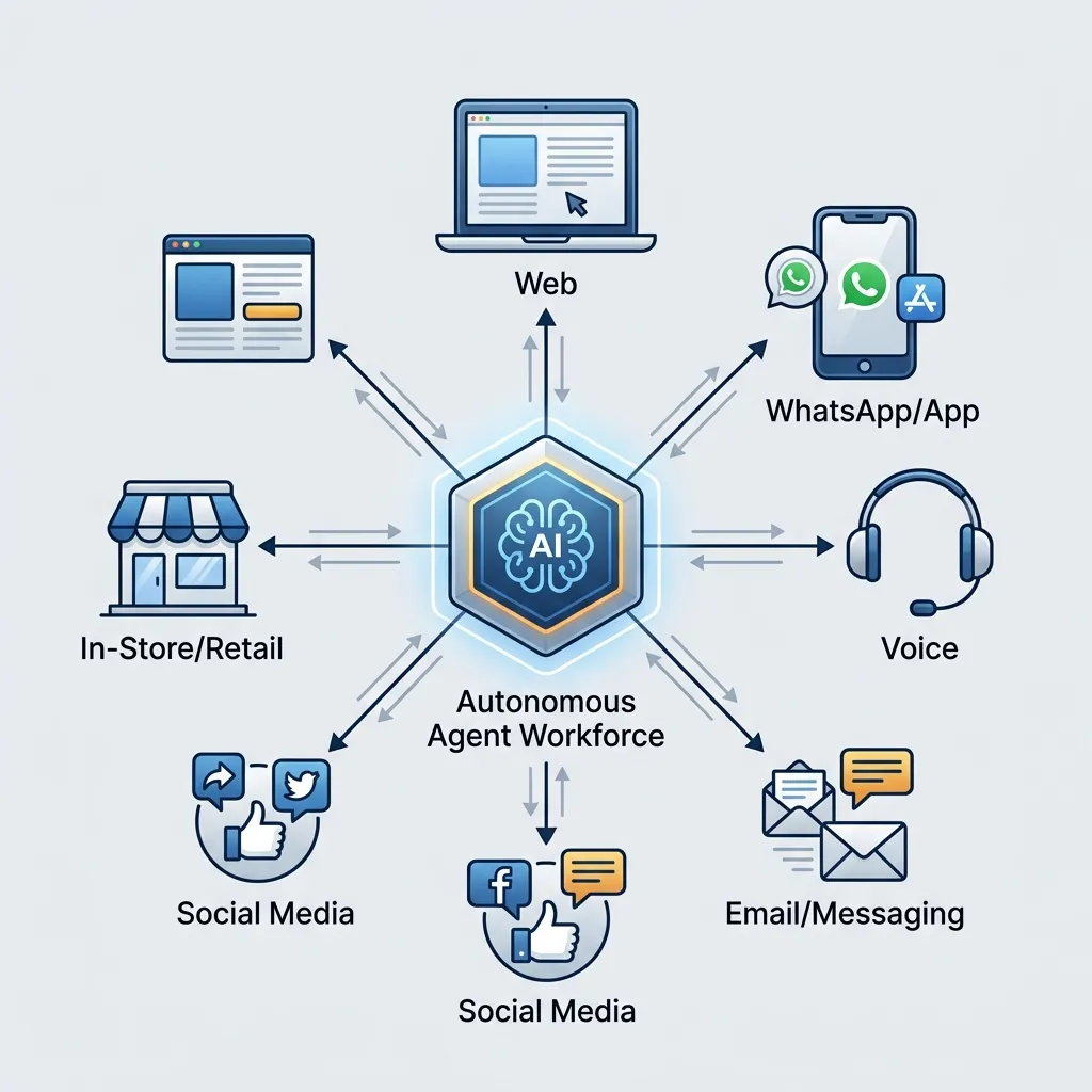 Universal Agentic Omni-channel Workforce