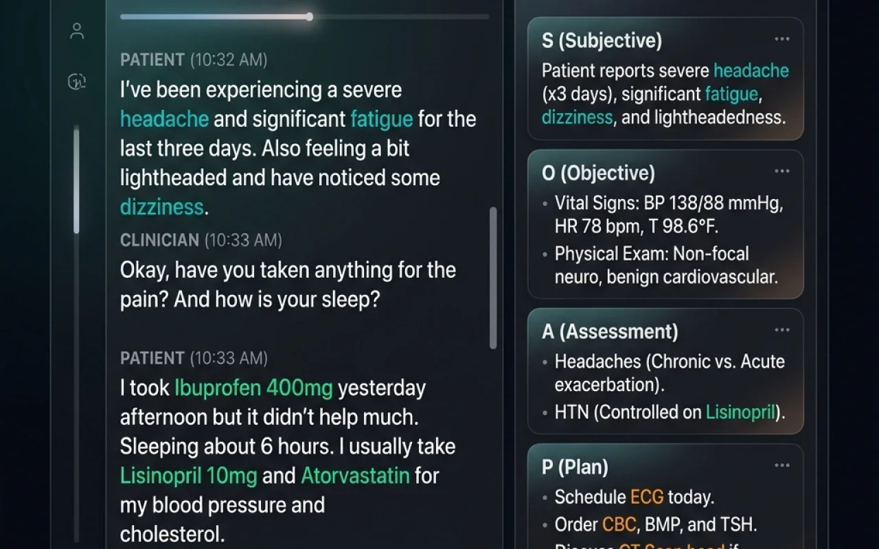 Ambient Scribe Interface