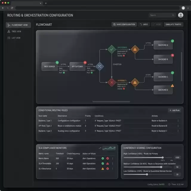 Routing Rules Configuration Screenshot