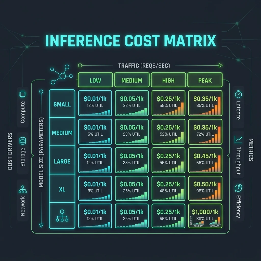 LLM Inference Cost Optimization Framework Maturity Matrix